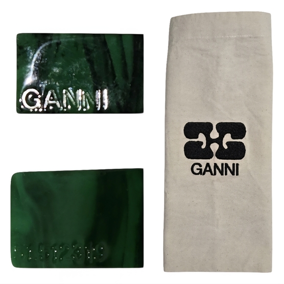 Ganni Leather Micro Crossbody Box Bag In Egret Color & Dustbag-Like New - Picture 16 of 17